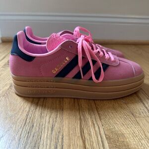 NWOT Adidas Gazelle Bold “Pink Glow Gum” Sneakers